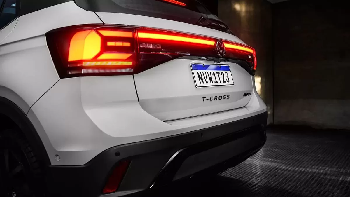 Traseira do VW T-Cross 2025